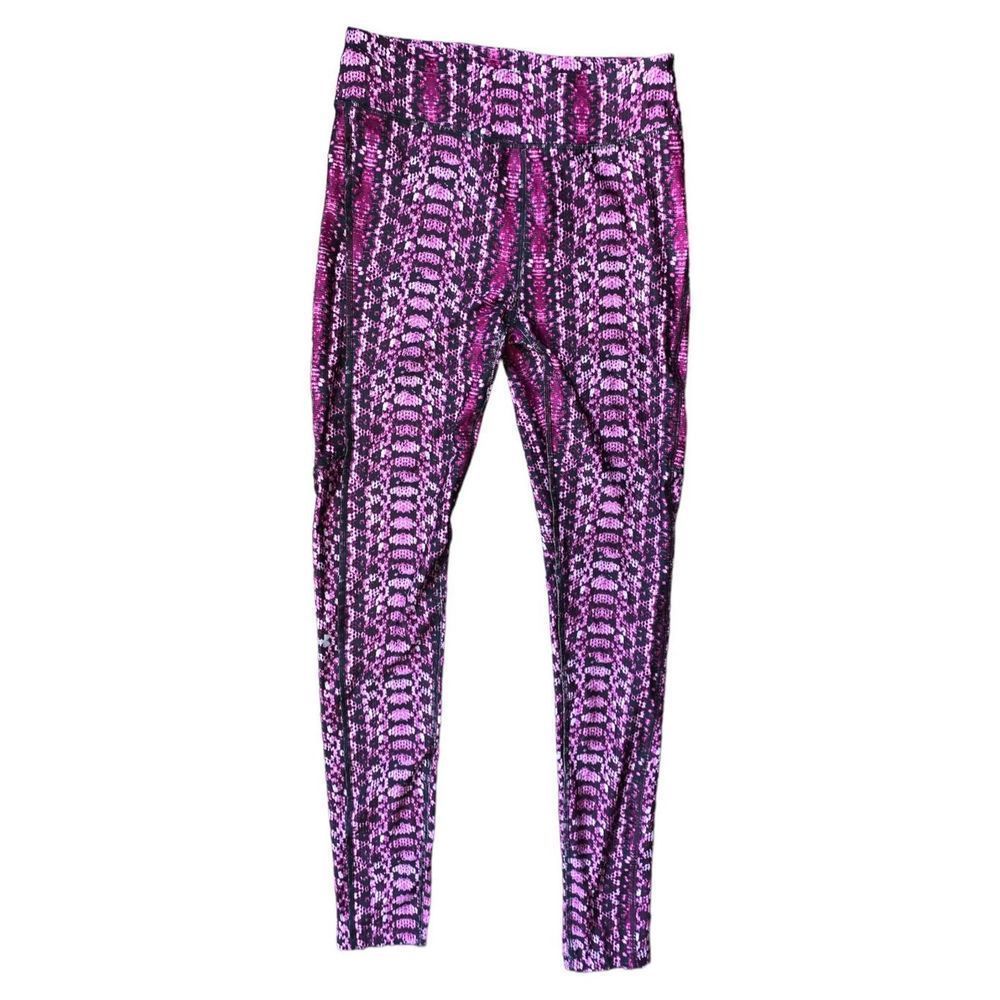 Under Armour Purple & Black Snakeskin Tights, Medium, Used & Great Condition.
